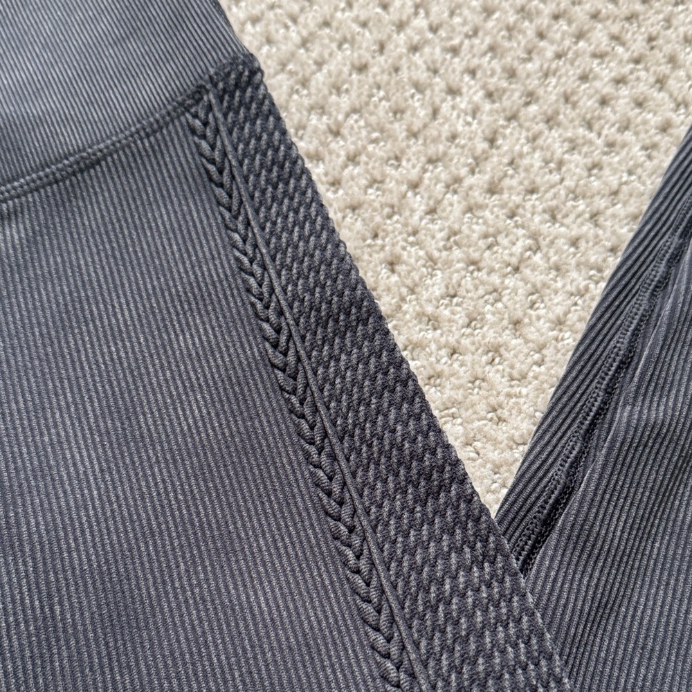 Aerie Dark Gray Ribbed Leggings - Picture 2 of 7